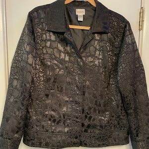 CHICOS | Black Crocodile Jacket